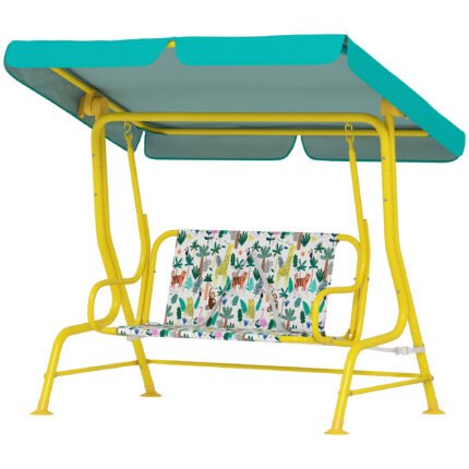 Kids Porch Swing with 2-Seater Patio Swing Bench