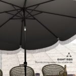 9FT Patio Umbrella, UPF 30+ Outdoor Market Umbrella with Crank, 8 Ribs, Push Button Tilt, Vented for Patio Deck Backyard Lawn - Image 8