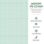 11.5' x 10' x 6.5' Walk-in Tunnel Greenhouse, Green House with Zippered Mesh Door, 7 Mesh Windows & Roll-up Sidewalls, Upgraded Gardening Plant Hot House with Galvanized Steel Hoops, Green - Image 5