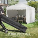 10' x 10' Pop Up Canopy Tent with 3 Sidewalls, Leg Weight Bags and Carry Bag, Height Adjustable, Instant Party Tent Event Shelter Gazebo for Garden, Patio, Cream - Image 8