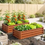 Galvanized Raised Garden Bed, 4' x 2' x 1' Metal Planter Box, for Growing Vegetables, Flowers, Herbs, Succulents, Brown - Image 2