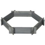 39" x 36" Screwless Raised Garden Bed, Hexagon Planter Box for Outdoor Plants, Vegetables, Flowers, Herbs, Gray