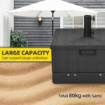 3-in-1 Outdoor Umbrella Base, Coffee End Table, Flower Box Planter, 175lbs Capacity Patio Umbrella Stand Table with Wheels and Handles - Image 6