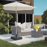 Umbrella Stand for 1.5", or 1.9" Umbrella Poles, Fillable Umbrella Base - Image 2