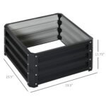 2pc 23.5" Elevated Herb & Vegetable Planting Box Kit w/ Versatile Uses, Dark Gray - Image 3