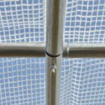 9.7' x 6.5' x 6.5' Walk-in Tunnel Greenhouse, Outdoor Green House with Anti-Tear PE Cover, Zipper Doors and Mesh Windows, White - Image 8