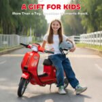 24V Kids Motorcycle with 3-Speed, Electric Motorcycle with Rear Suspension and LED Lights for 8-12 Years Old - Image 7