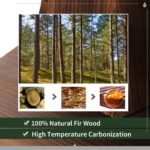 Wood Freestanding Fountain with 2 Tier Waterfall Barrel, Electric Pump for Garden Decor, Lawn, Backyard - Image 5