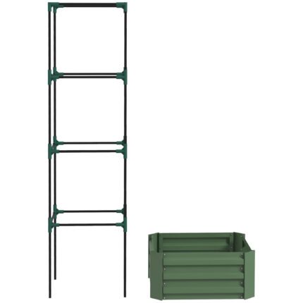 Galvanized Planter Box with 24" x 24" x 73.5" Raised Garden Bed