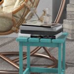 Patio Side Table, 15" Square Outdoor End Table, HDPE Plastic Tea Table for Adirondack Chair, Backyard or Lawn, Green - Image 8