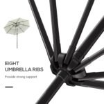 9FT 3 Tiers Patio Umbrella Outdoor Market Umbrella with Crank, Push Button Tilt for Deck, Backyard and Lawn - Image 7