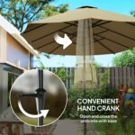13 ft. Extra Large Patio Umbrella with Easy Crank Handle, Vents for Outdoor, Patio, UPF30+, Navy Blue - Image 5