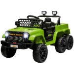 12V 4x4 Kids Electric Car w/ 2WD/4WD Switchable, Remote Control, Spring Suspension System, Back Trailer, Camouflage