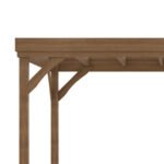 10' x 12' Outdoor Wooden Pergola, Grape Vine Gazebo with Concrete Anchors for Garden, Patio, Backyard, Deck - Image 8