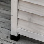 75 Gallon Wooden Deck Box, Outdoor Storage Container with Aerating Gap & Weather-Fighting Finish, Grey - Image 8