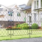Garden Fence, 4 Pack Steel Fence Panels, 11.5' L x 43" H, Rust-Resistant Decorative Border Flower Edging for Yard, Landscape, Patio, Outdoor Decor, Wavey Vines - Image 2