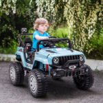 12V Kids Ride on Car with Remote Control, Battery-Operated Ride on Toy with Spring Suspension, Led Lights, Music, Horn, 3 Speeds, USB, MP3 - Image 2