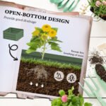Galvanized Planter Box, 24" x 24" x 73.5" Raised Garden Bed with Tomato Cage for Climbing Vines, Green - Image 5