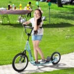 Teens Youth Scooter Ride On Toy with Adjustable Handlebar, Dual Brakes, and Inflatable Wheels For Kids 5+ - Image 2