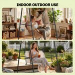 Hammock Chair Stand Only Heavy Duty Solid Steel A-Frame for Hanging Hammock, Egg Chair, Max Load 330 LBS, Black - Image 6