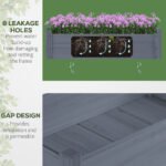 34"x34"x28" Raised Garden Bed 2-Tier Wooden Planter Box for Backyard, Patio to Grow Vegetables, Herbs and Flowers, Gray - Image 6