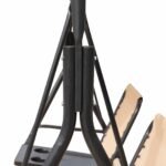 2 Person Porch Swing with Canopy, Storage Table, Cup Holder, Beige - Image 8