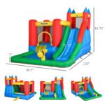 Kids Bounce House Inflatable Slide with Splash Pool, Water Cannon, Climbing Wall, Inflator Included, 6 in1 Bouncy Castle Kids Backyard Activity Outdoor Water Play Toy - Image 3