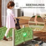 5 ft. Wooden Garden Bridge Footbridge for Backyard Ponds, Creeks, Streams, Nature Wood - Image 4