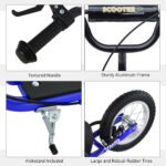 Youth Scooter Kick Scooter for Kids 5+ with Adjustable Handlebar 16" Front and 12" Rear Dual Brakes Inflatable Wheels - Image 7