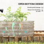 7.9' x 2' x 1' Galvanized Raised Garden Bed Kit, Metal Planter Box with Safety Edging, Cream - Image 5