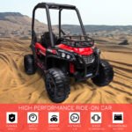 12V Kids UTV with Music, Lights, MP3/USB, Suspension System, Remote Control, Red - Image 4