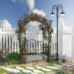 Metal Trellis Arbor Arch for Climbing Plants with Garden Bench, Grow Grapes & Vines, Patio Decor & 2-Person Outdoor Interlacing Decorative Seating with Tips, 484 lbs. Weight Capacity, Black - Image 2