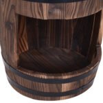 23" H Outdoor Water Fountain Wood and Plastic Rustic Apple Barrel Pump Garden Decor for Outside Backyard - Image 7