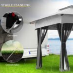 11x11 Canopy Gazebo, Portable Outdoor Patio Shelter with Zipper Mesh Privacy Netting, Carry Bag Included, for Family Use - Image 7