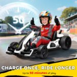 24V 7.5 MPH Electric Go Kart with Adjustable Seat, Slow Start - Image 7