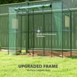 Walk-in Portable Greenhouse Small Greenhouse for Outdoors with UV-resistant PE Cover, 6.6' x 2.5' x 5.6' Green - Image 4