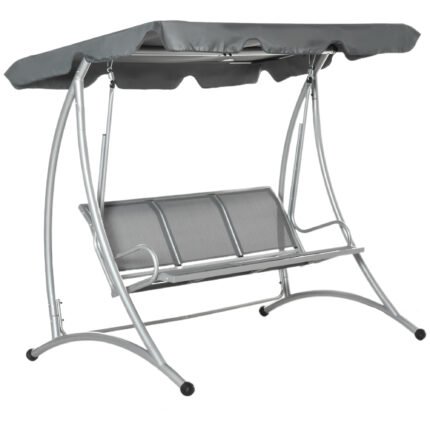 3-Seat Outdoor Porch Swing Chair with Patio Swing Glider