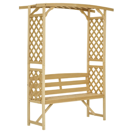 Patio Garden Bench with Wooden Bench