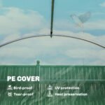 10'x11'x6' Walk-in Tunnel Greenhouse with Shelves, Mesh Door and Windows, Hoop House Greenhouse with PE Cover, Green - Image 6