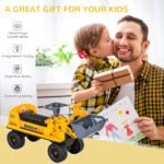 Kids Bulldozer Ride-On Toy for Toddler with Tough Wheels, Outdoor Construction Toy with Controllable Digging Bucket, Yellow - Image 4