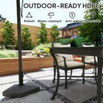 Patio Umbrella Base Holder, Heavy Duty Outdoor Umbrella Stand Base, Filled Up to 42lbs with Sand or 33lbs with Water for Garden, Poolside - Image 6