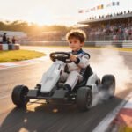 24V Electric Go Kart with Dual 150W Motors, Adjustable Seat & 11.2MPH High Speed, Slow Start, 5-Point Harness - Image 2
