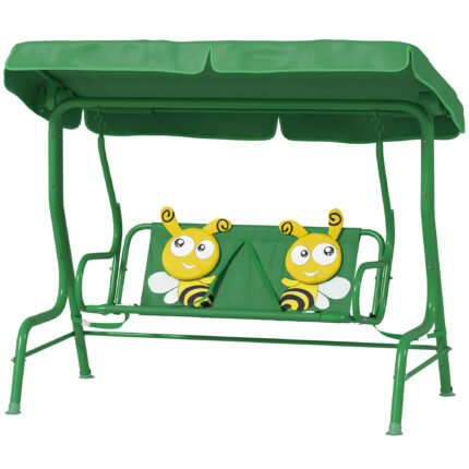 Kids Patio Swing Chair with Adjustable Canopy