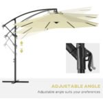 10' Cantilever Tilt Offset Patio Umbrella w/ UV & Water Safe Material & Cross Base (Weight Not Included) - Image 5