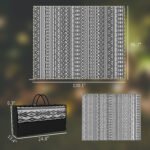 Outdoor Rug Carpet with USB Lights Reversible Patio Rug with Carry Bag for Camping 10' x 8' - Image 3