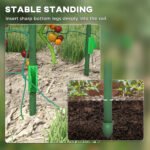 Metal Garden Trellis, Arch Trellis for Climbing Plants Outdoor, A-Frame, with Climbing Net, 17" x 72" x 72", Green - Image 7