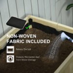 Raised Garden Bed Elevated Wooden Planter Box with Space-Saving Folding Design, Drainage Holes, & Inner Liner for Vegetable Fruit Herb Grow - Image 7