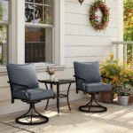 Patio Chair Cushions Set of 2 with Seat & Backrest, Fade Resistant Seat Replacement Cushion Set, Gray - Image 7