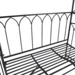 Metal Trellis Arbor Arch for Climbing Plants with Garden Bench, Grow Grapes and Vines, Decorative Seating, Black - Image 8