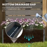 Trellis Planter for Climbing Plants, Raised Garden Bed with Trellis, Planter Box for Outdoor, 28.25" x 15" x 59", Gray - Image 6